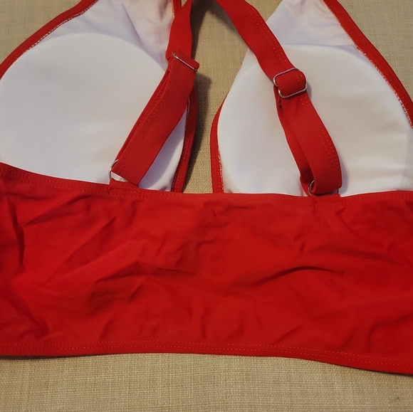 Red Racerback Bikini Top - Picture 6 of 8